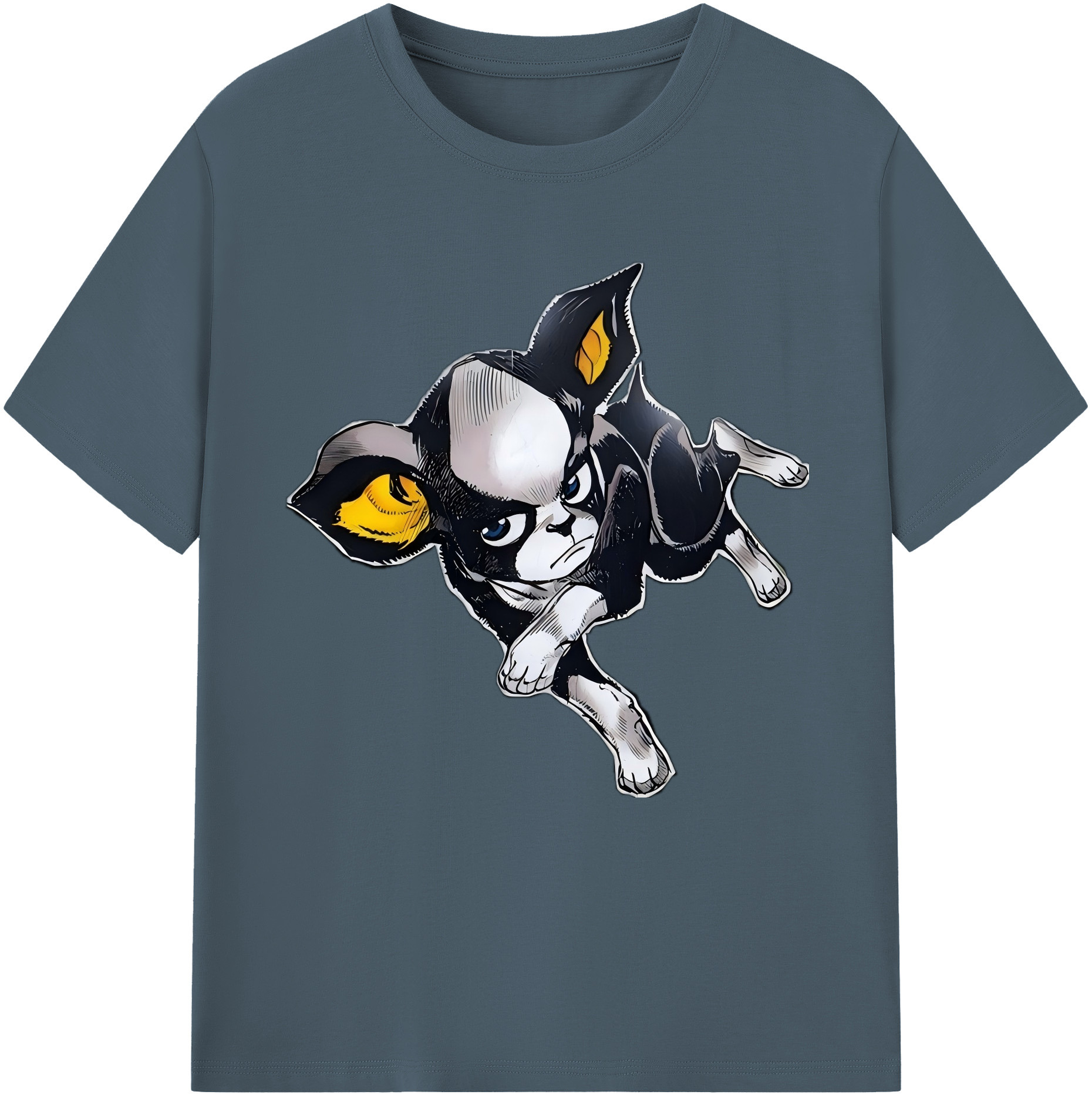 （画像用） ジョジョの奇妙な冒険 イギー JoJo's Bizarre Adventure Iggy 綿100％半袖Tシャツ（フロントプリント）